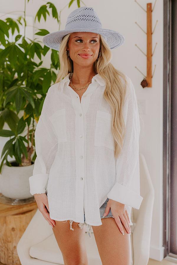 Seaside Breeze Linen-Blend Button Up Product Image