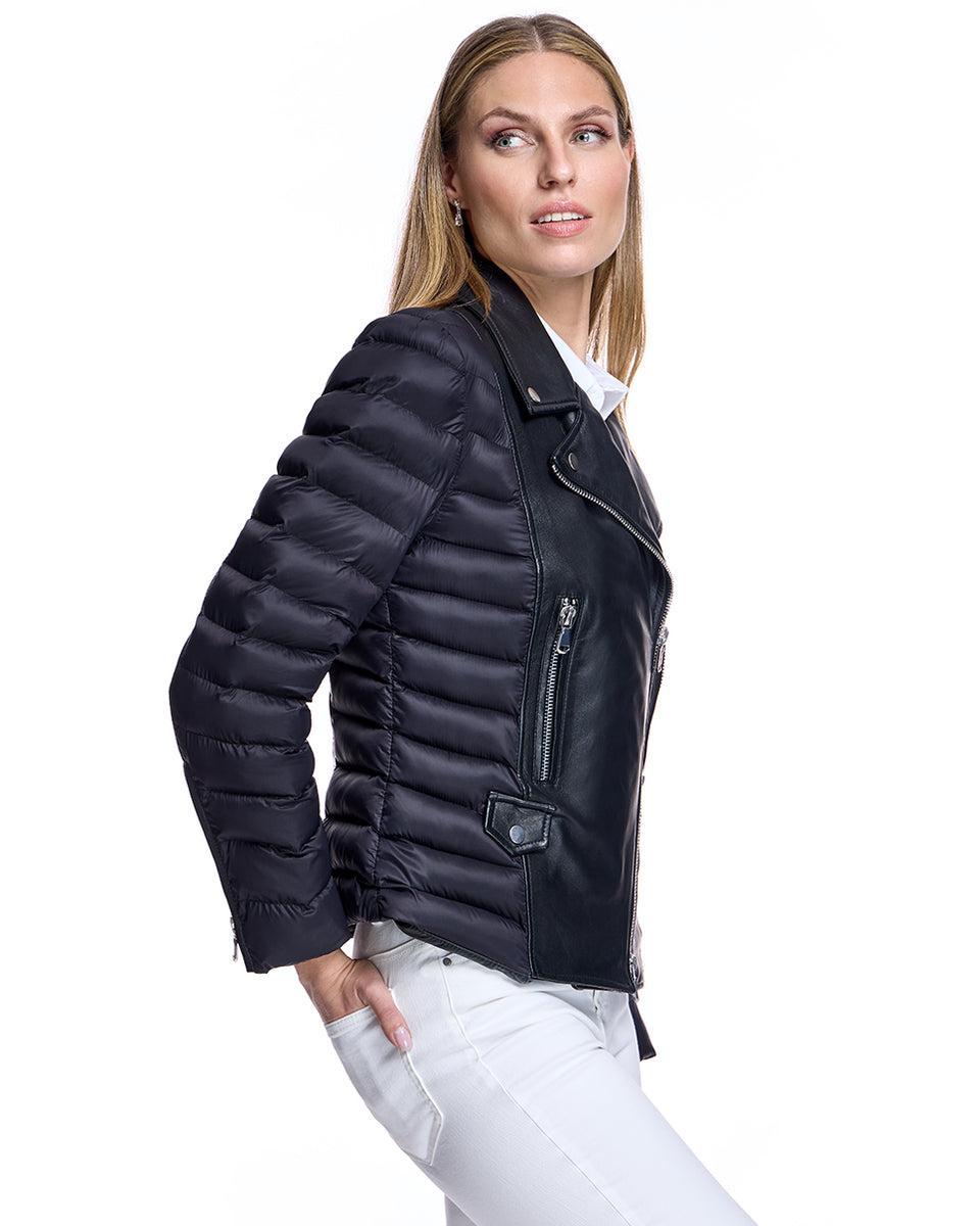 Leather Puffer Jacket-Maximilian Product Image