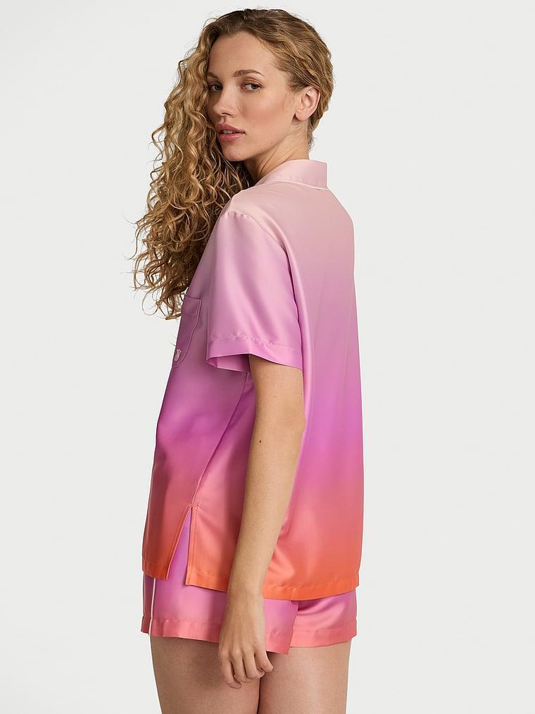 Glazed Satin Short Pajama Set Product Image