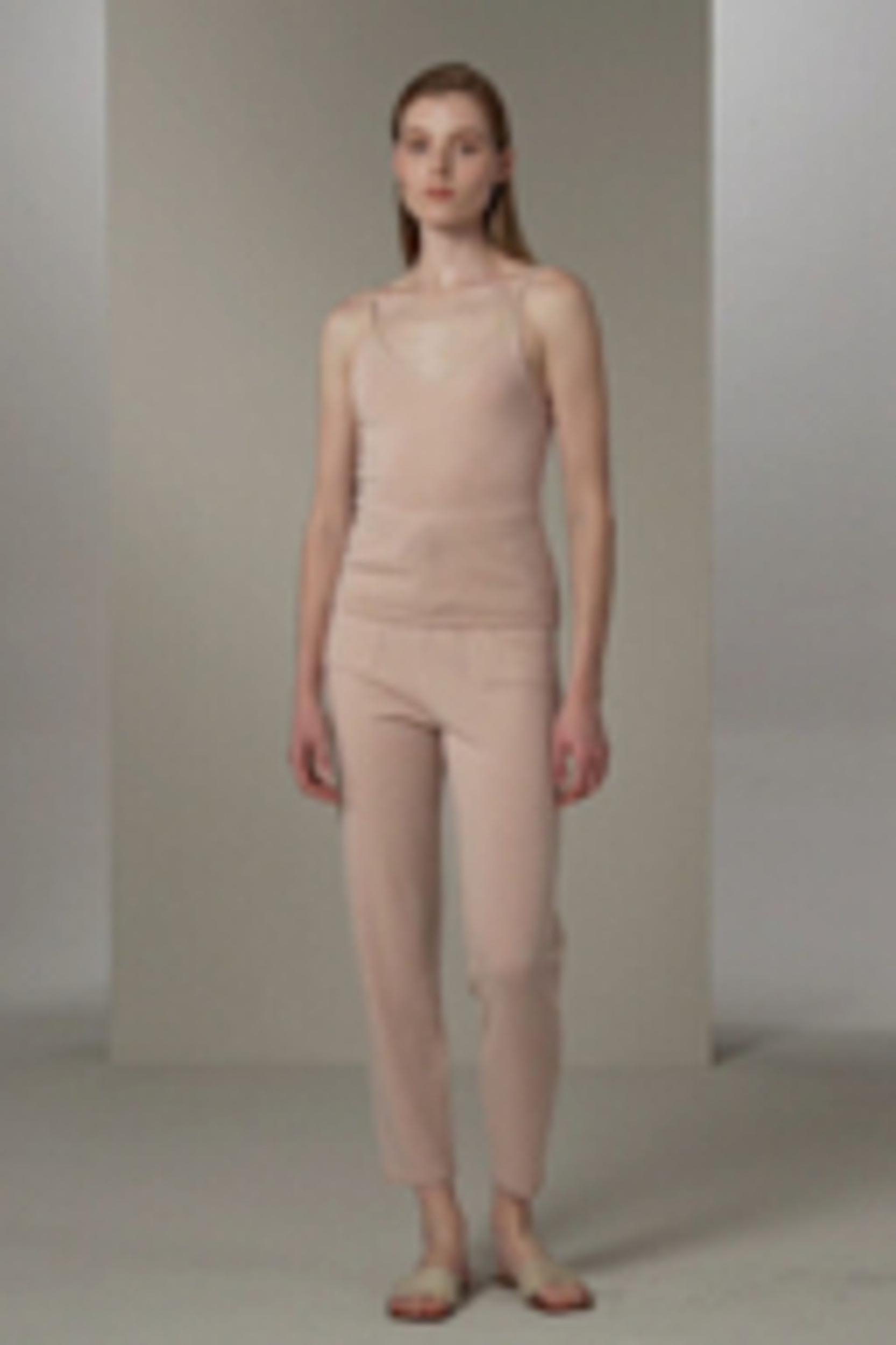 Pegged Cashmere Pants with Drawstrings Product Image