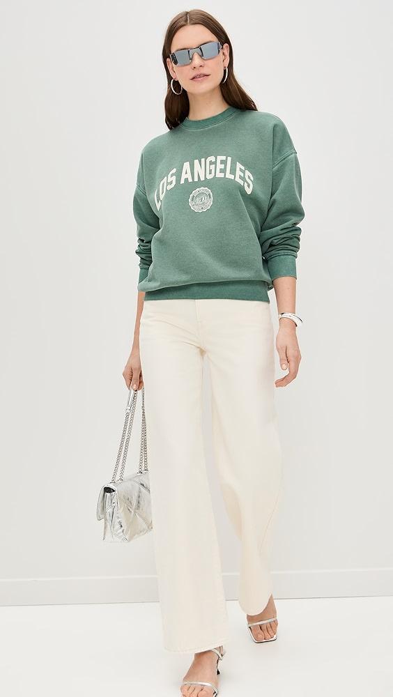 Good American Brushed Fleece Graphic Crew Sweatshirt Los Angeles | Shopbop Product Image