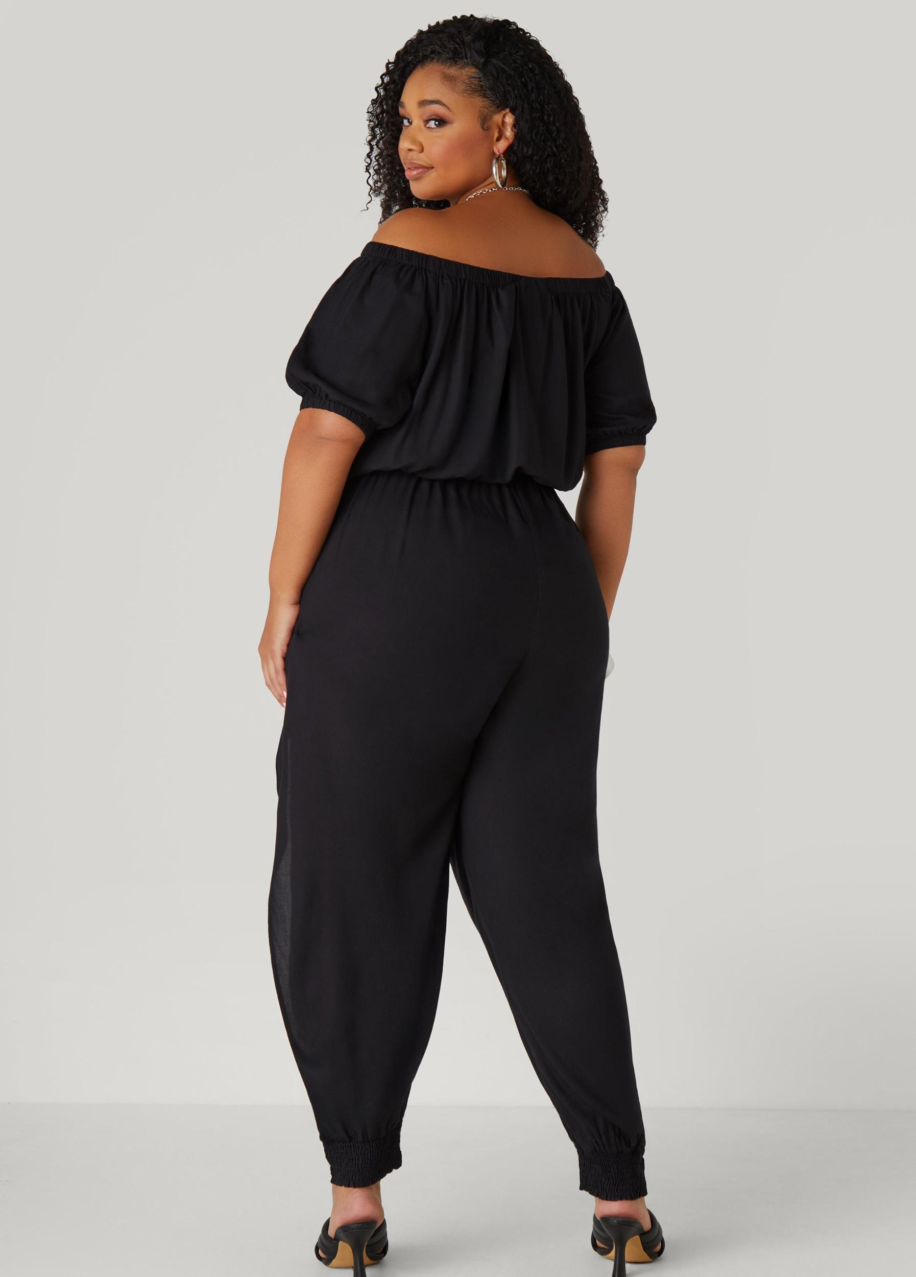 Draped Off The Shoulder Jumpsuit Product Image