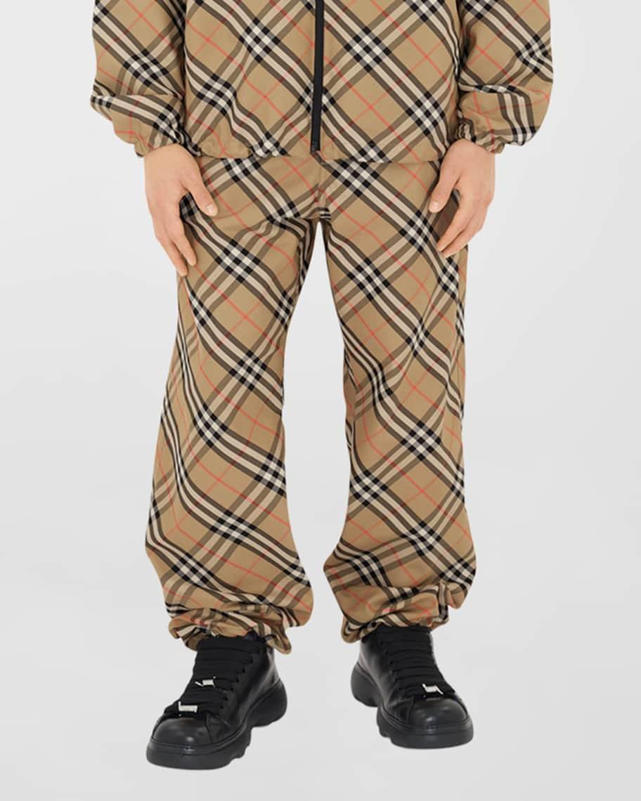 Mens Pull-On Check Trousers Product Image