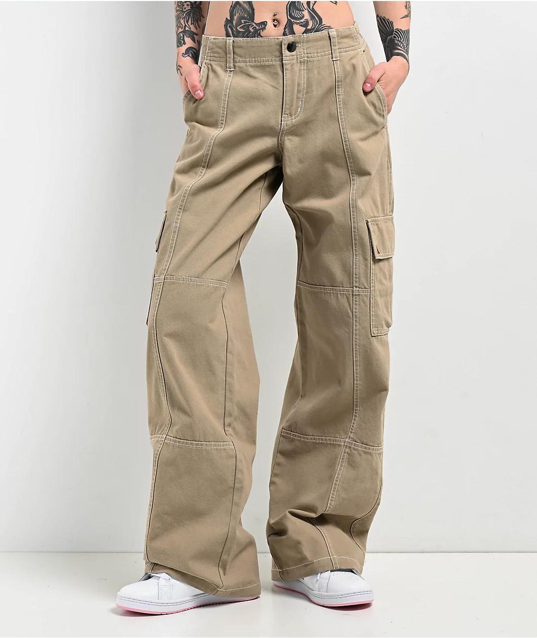 Empyre Alani Low Rise Chinchilla Relaxed Cargo Pants Product Image