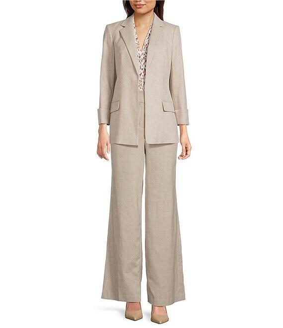 Calvin Klein Open Front Notch Collar Rolled Sleeve Jacket Product Image