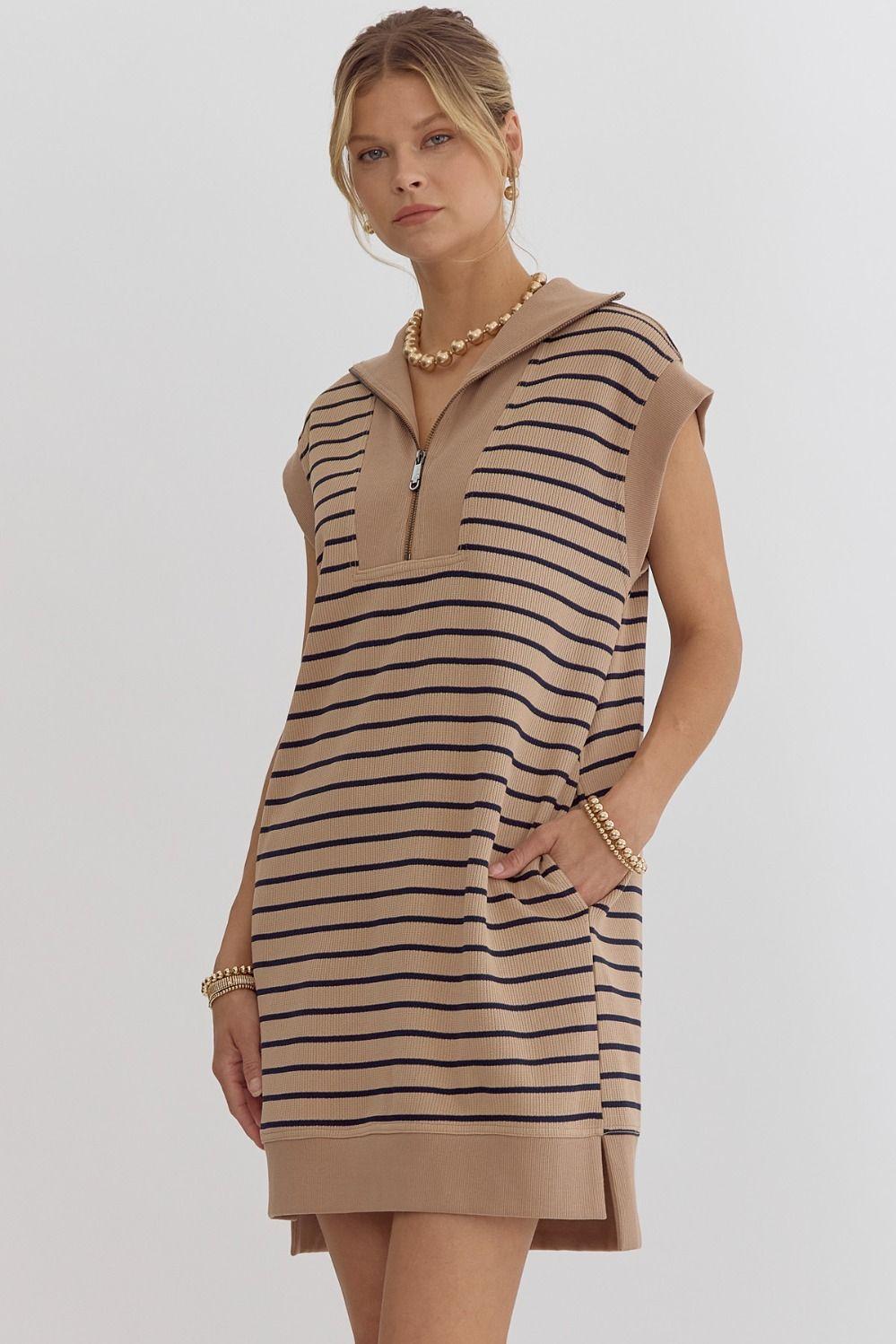 Toni Stripe Knit Dress Product Image