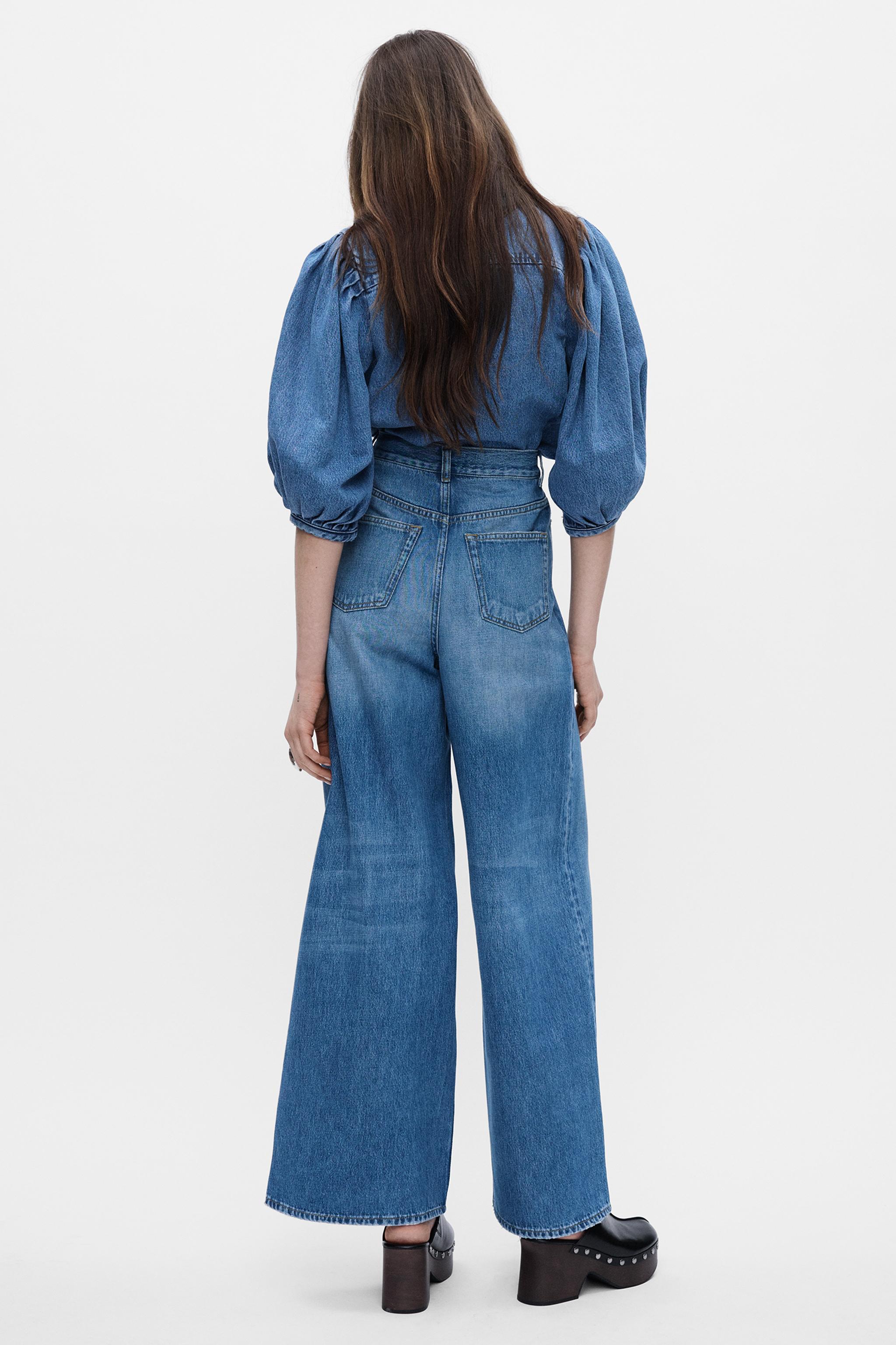 ZW COLLECTION HIGH-WAISTED PALAZZO JEANS Product Image