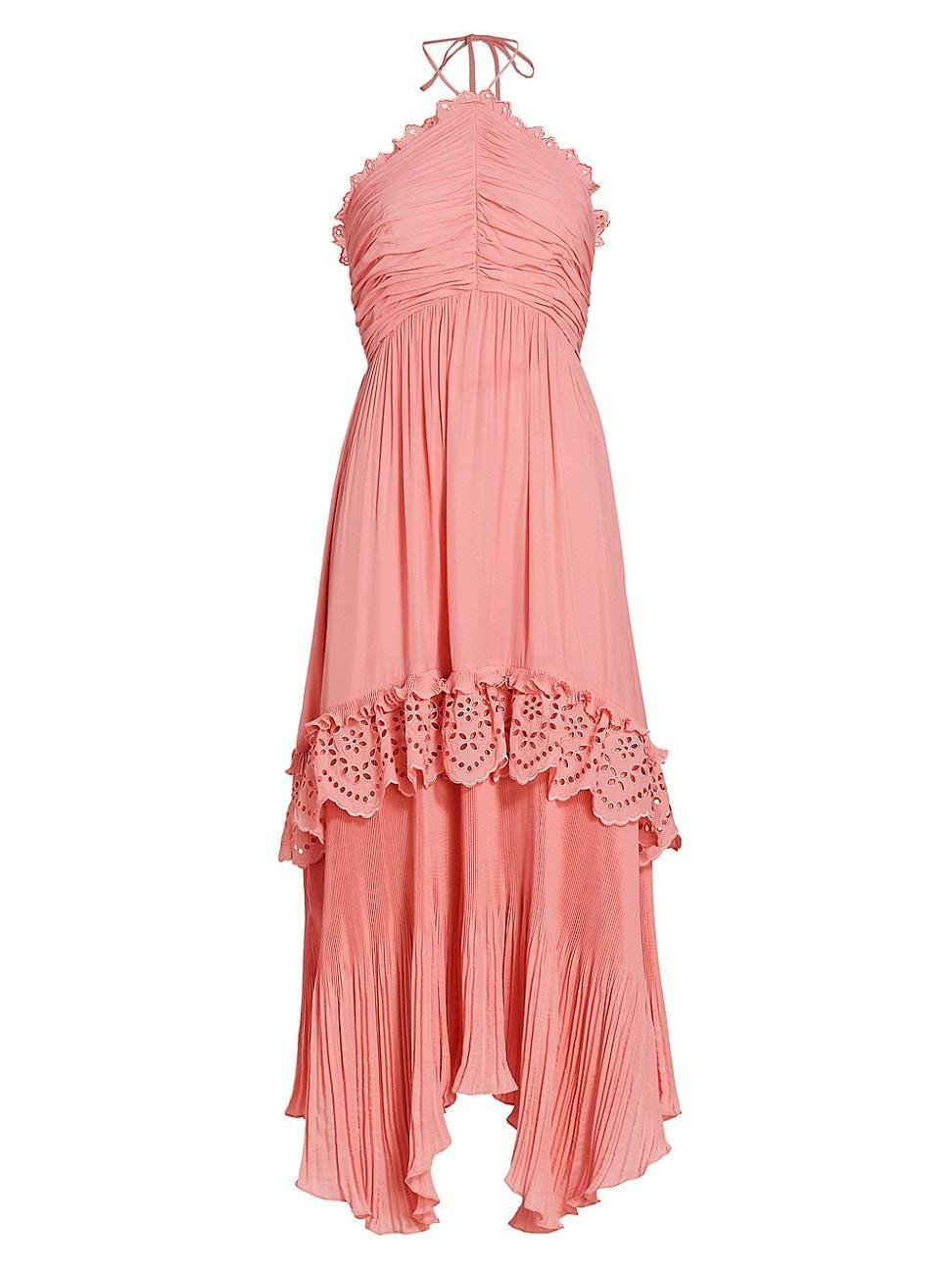 Dulce Tiered Halter Maxi Dress Product Image