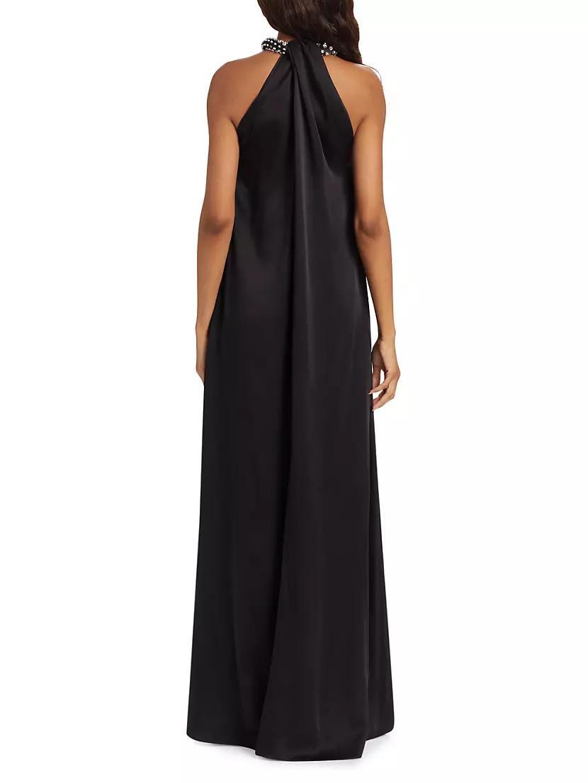 Halterneck Satin Gown Product Image