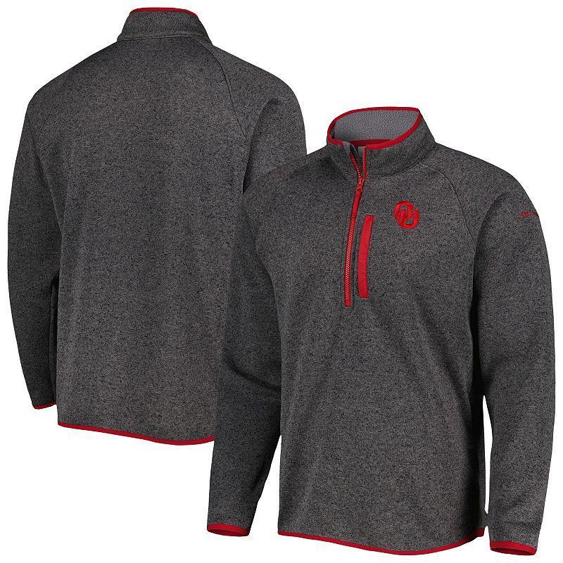 Men's Columbia Gray Oklahoma Sooners Canyon Point Raglan Half-Zip Top,  Product Image