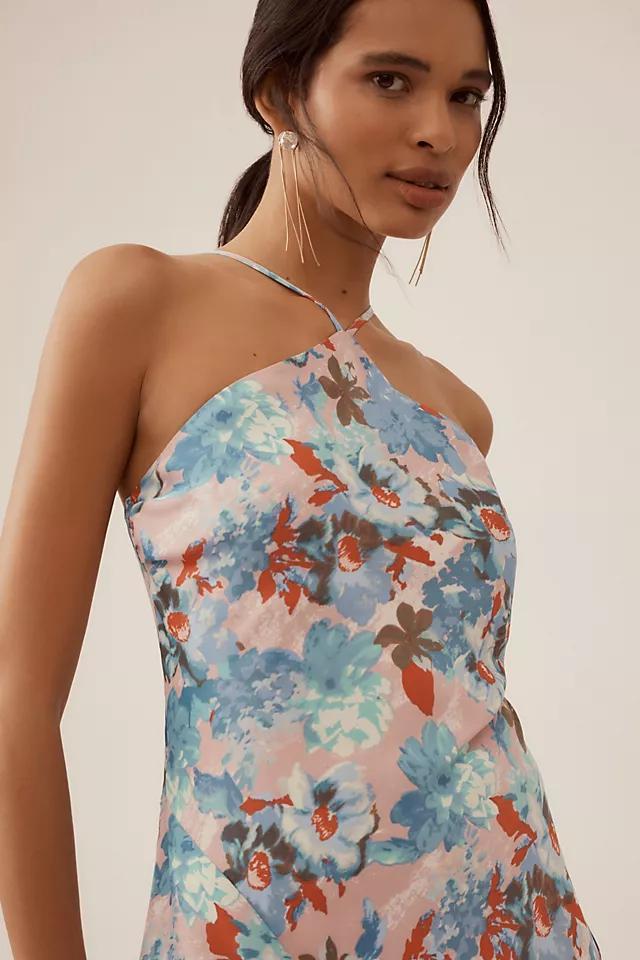 By Anthropologie Halter Slip Midi Dress Product Image