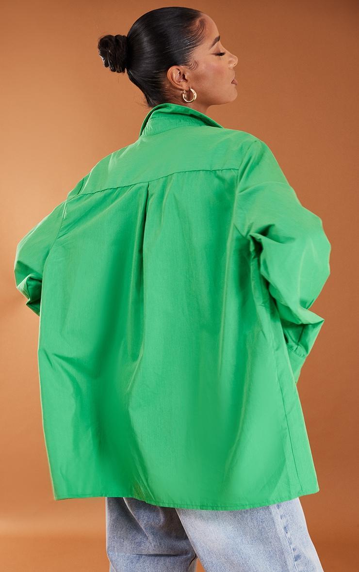 Green Oversized Cuff Shirt Product Image