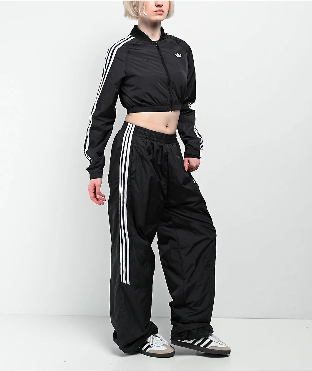 adidas Adicolor Teamgeist Black Crop Track Jacket Product Image