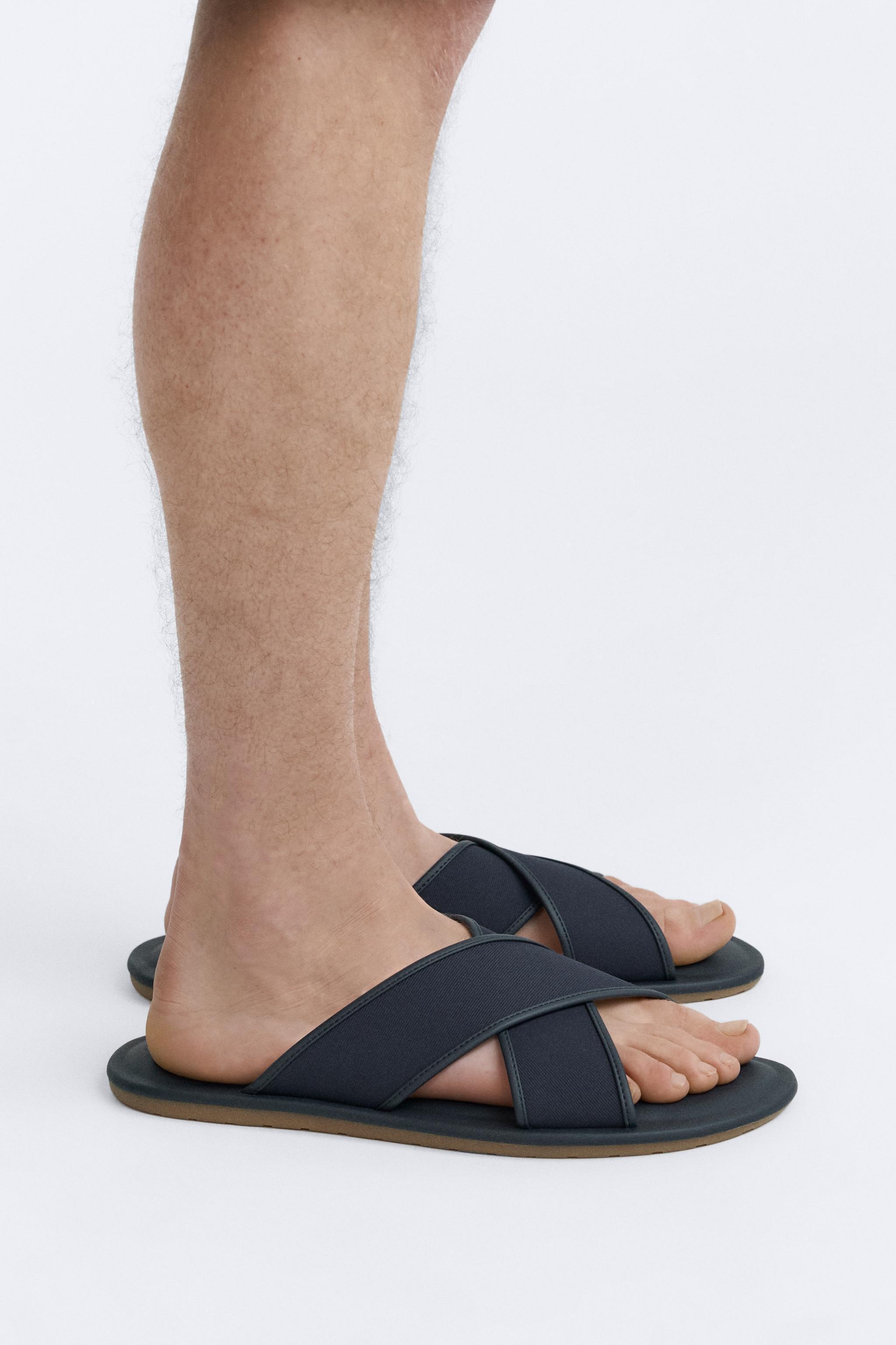 CROSSOVER FABRIC SANDALS Product Image