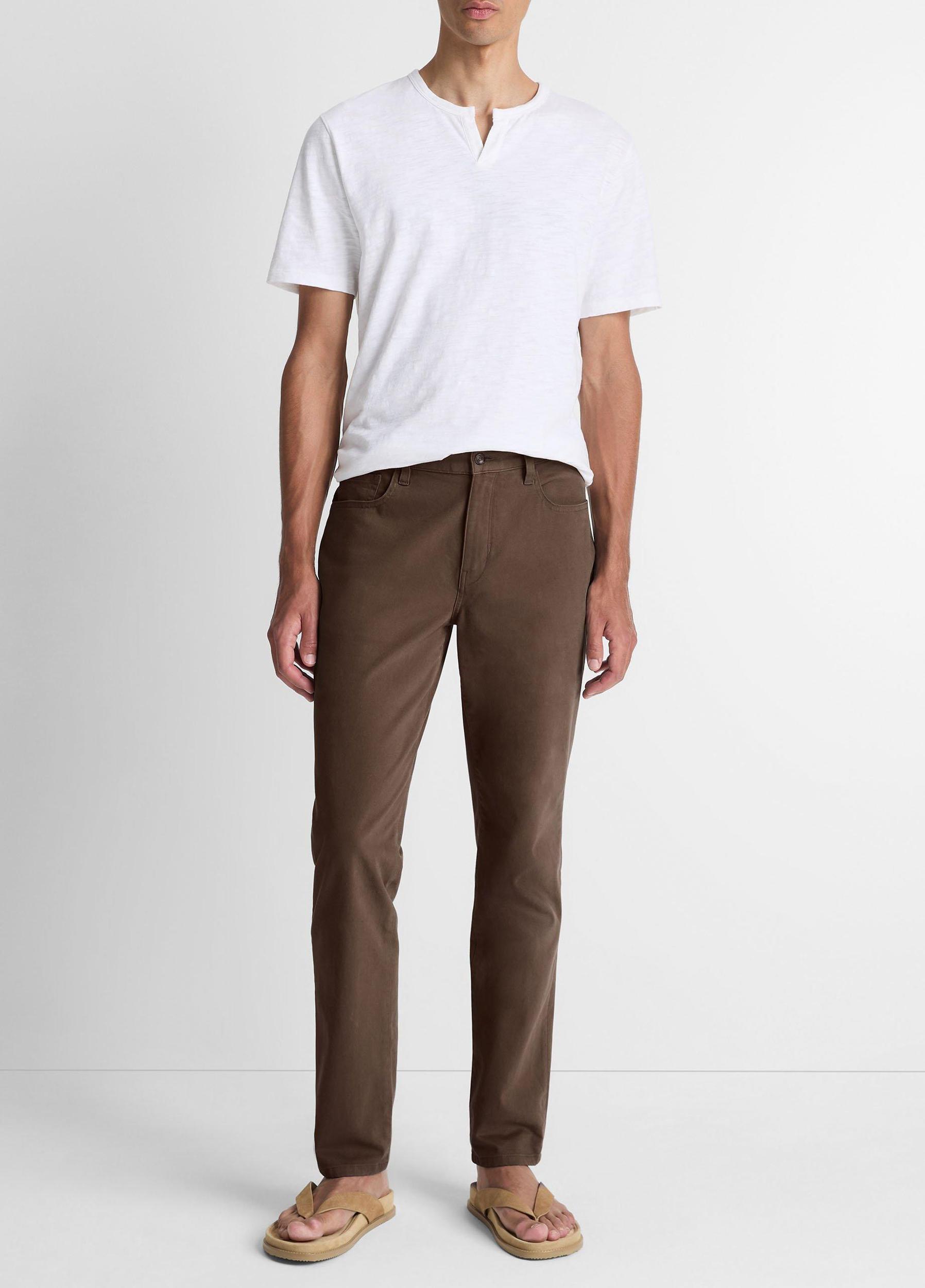 Dylan Slim 5-Pocket Peached Stretch-Cotton Pant Product Image