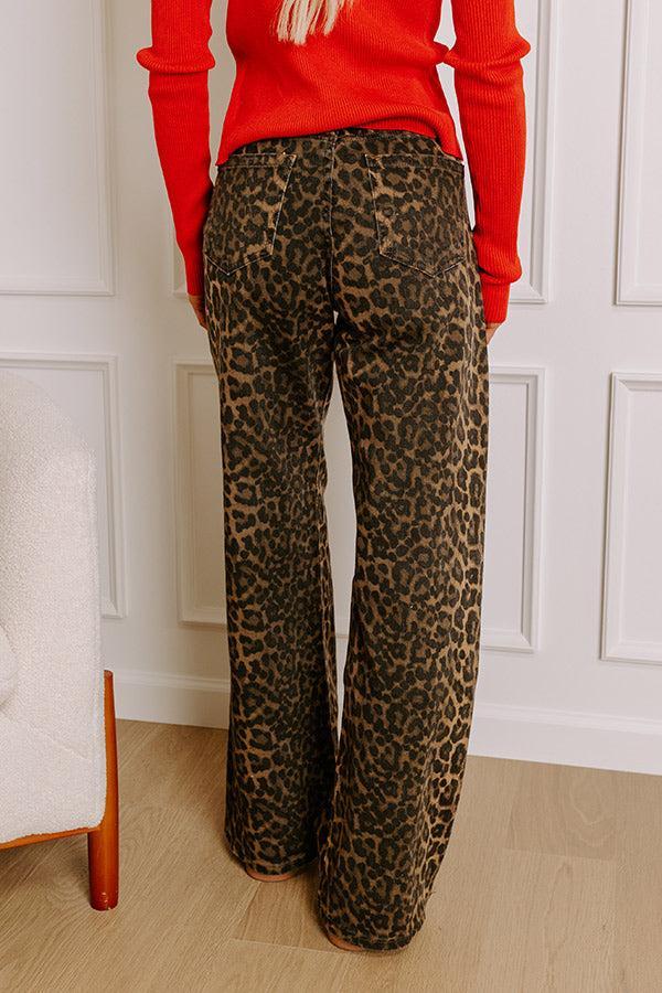 The Caitlin High Waist Leopard Pants Product Image