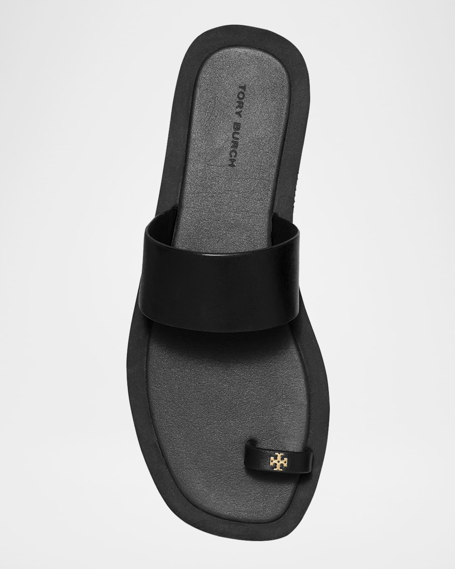 Leather Logo Toe-Ring Summer Slides Product Image