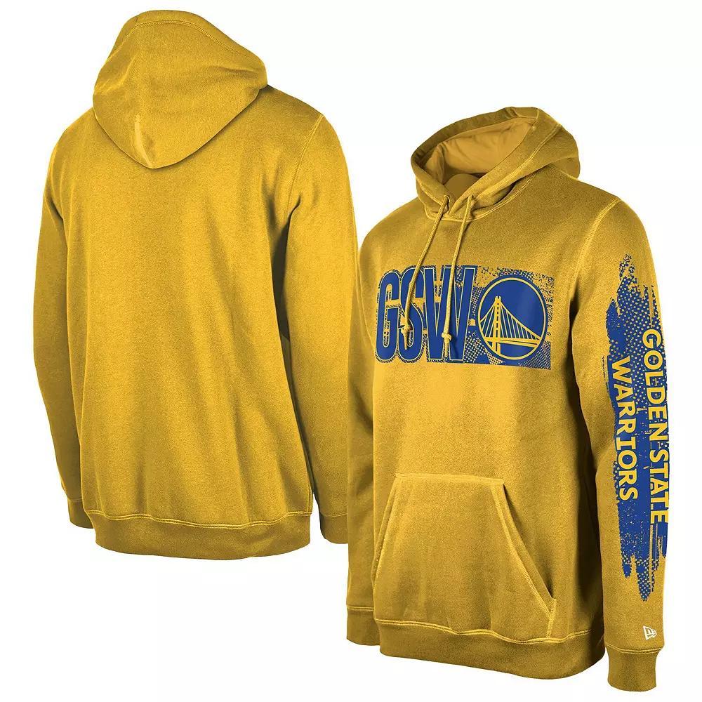 Men's New Era Golden State Warriors Gold Tip-Off Collection Pullover Hoodie, Size: Medium Product Image