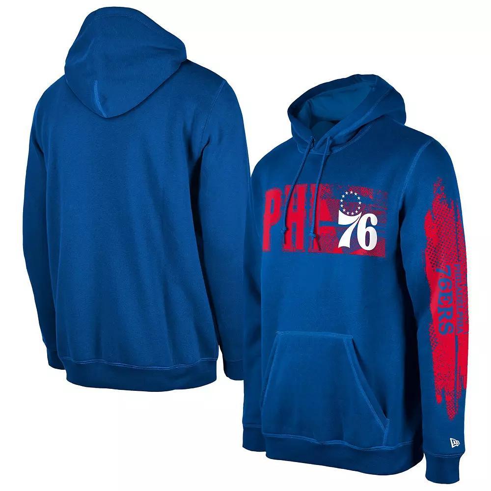 Men's New Era Philadelphia 76ers Royal Tip-Off Collection Pullover Hoodie,  Product Image