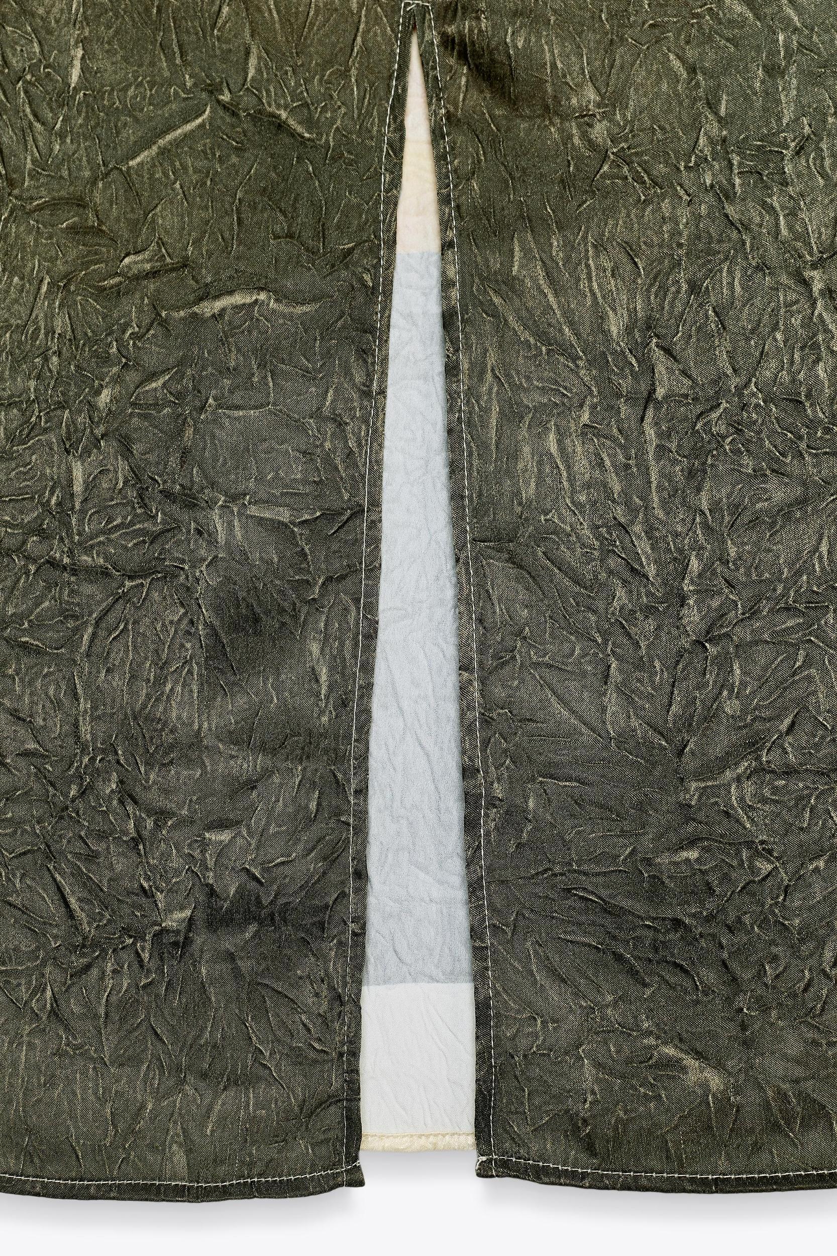 PRINTED WRINKLED EFFECT MIDI SKIRT Product Image