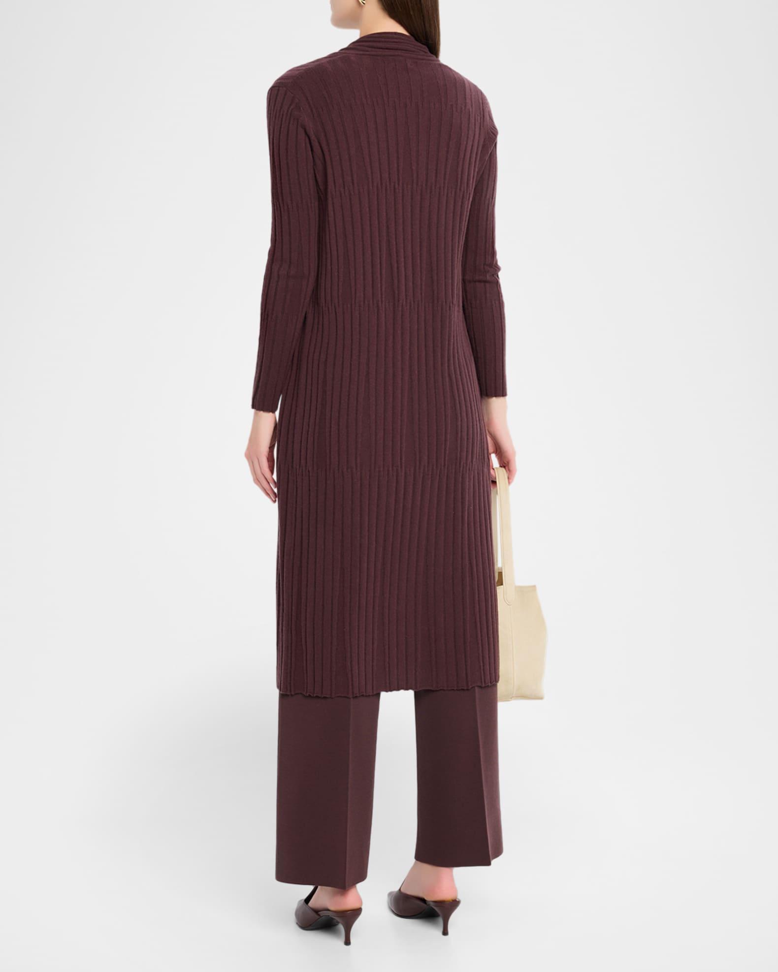 Cashmere Variegated Rib Long Cardigan Product Image