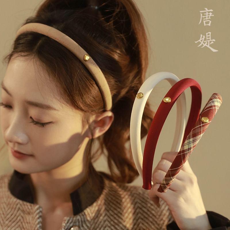 Metal Bead Fabric Headband (Various Designs) Product Image