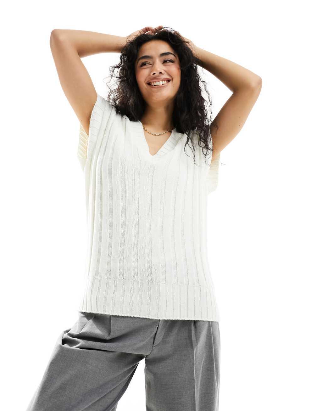 ASOS DESIGN oversized knit tank top Product Image