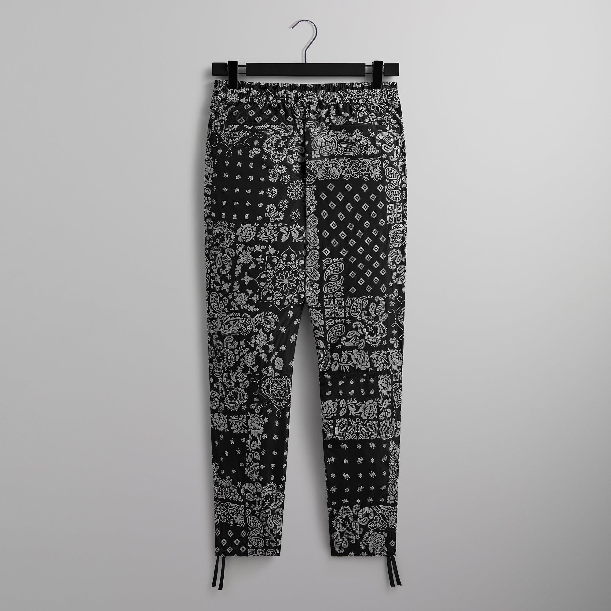 Kith Flocked Deconstructed Bandana Mercer 8 Pant - Black Male Product Image