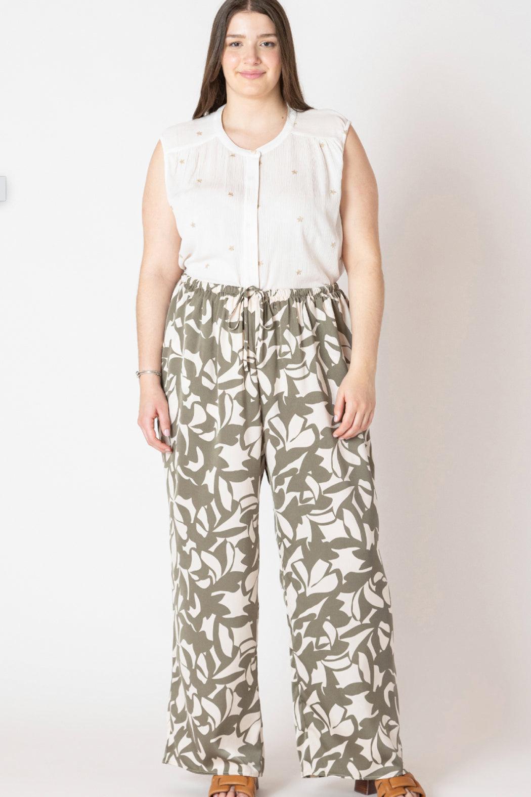 Printed Satin Pants Product Image