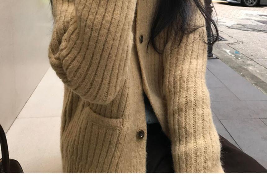 Plain Ribbed Cardigan Product Image