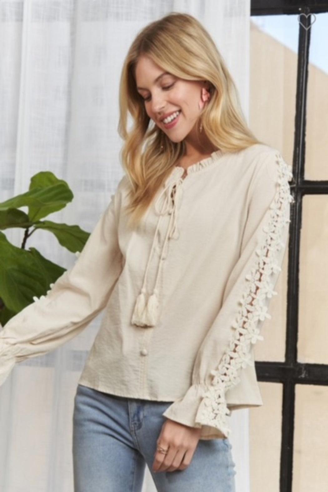 Ruffle Sleeve Top Product Image