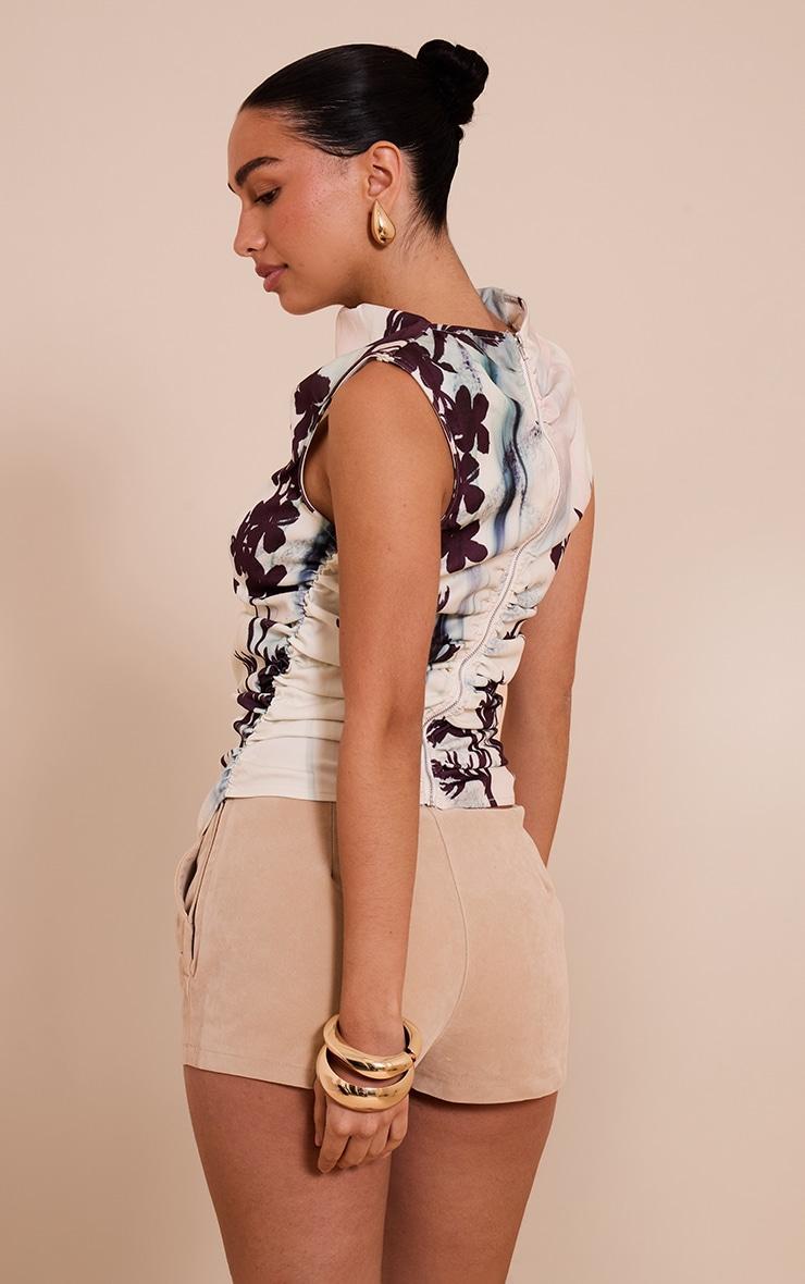 Mint Woven Printed Asymmetric Top Product Image
