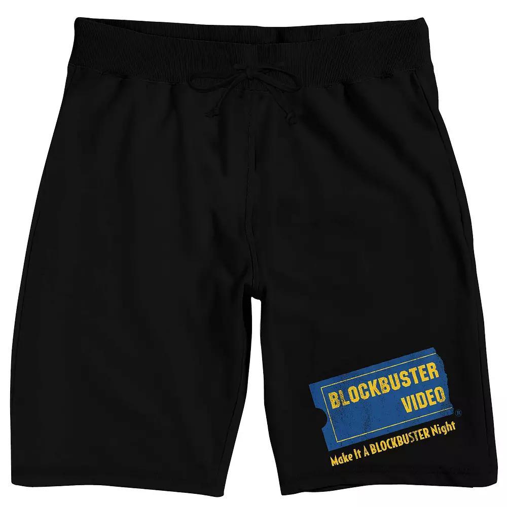 Men's Blockbuster Logo Sleep Shorts, Size: Small, Black Product Image