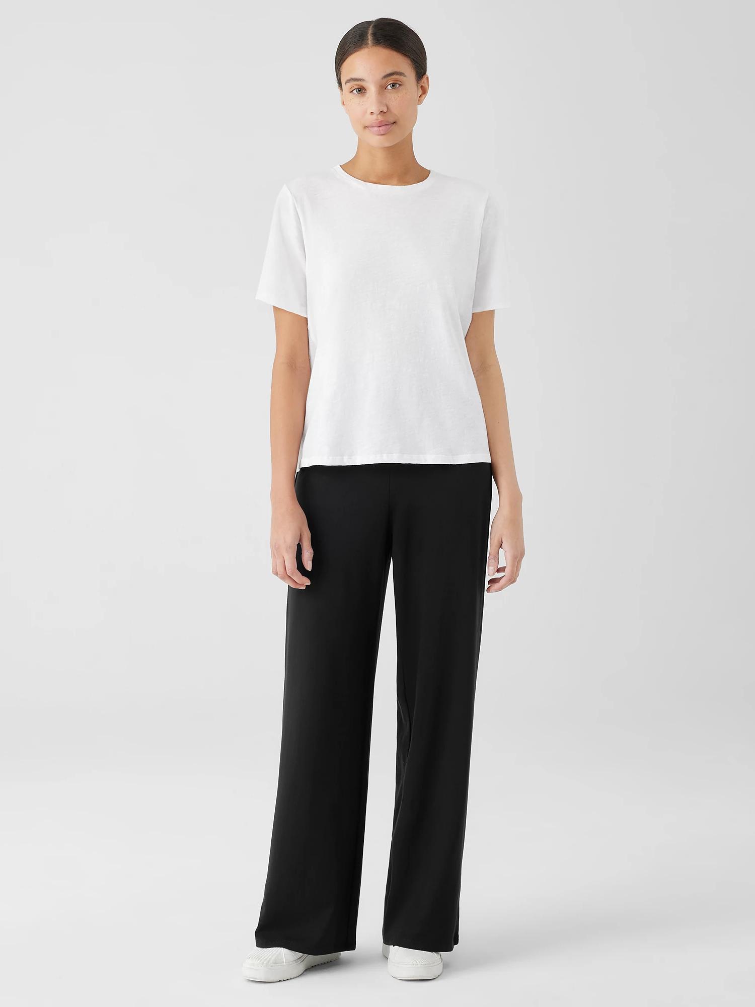 Pima Cotton Stretch Jersey Wide-Leg Pant Product Image