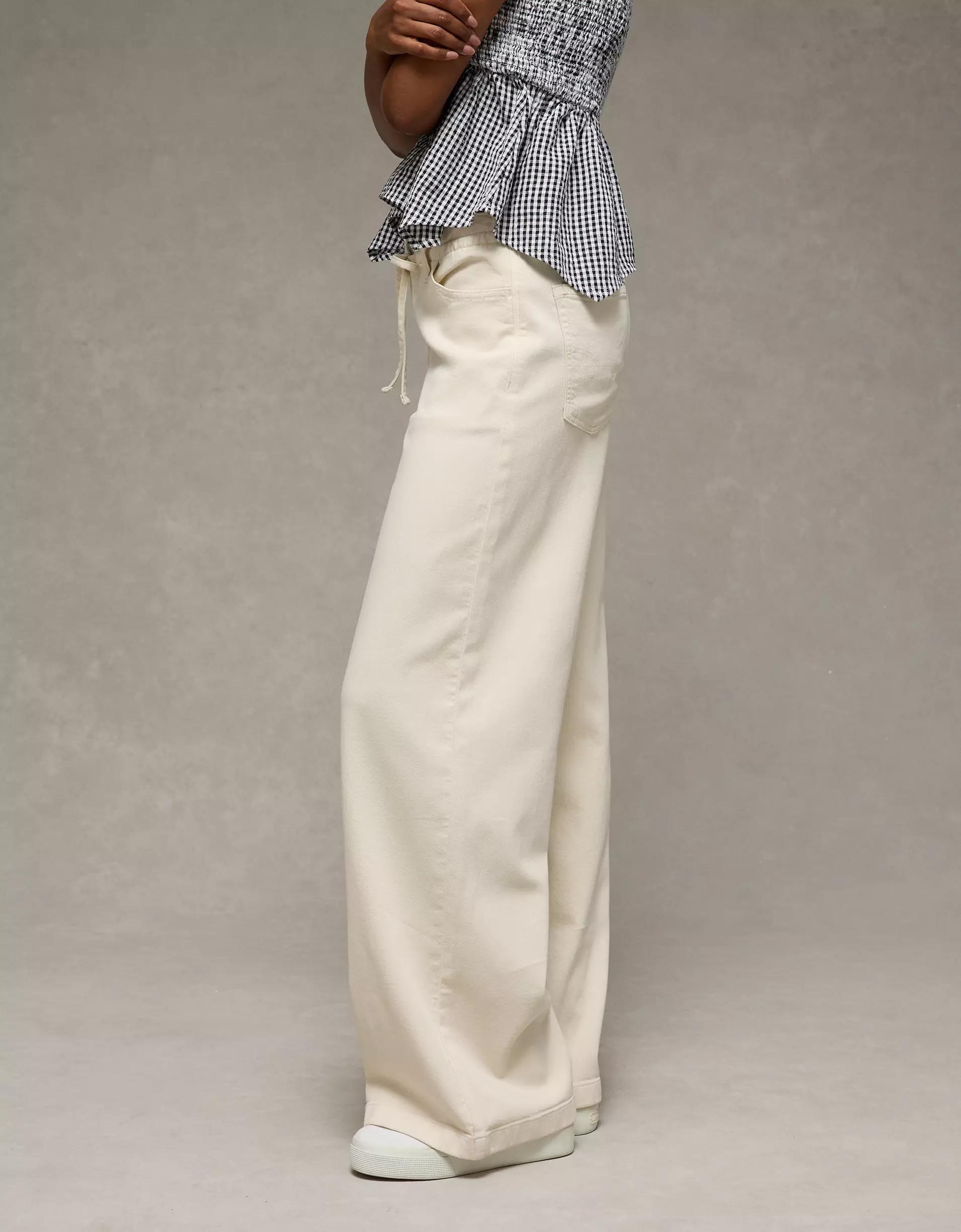 AE Dreamy Drape Stretch Low-Rise Ultra Wide-Leg Pant Product Image