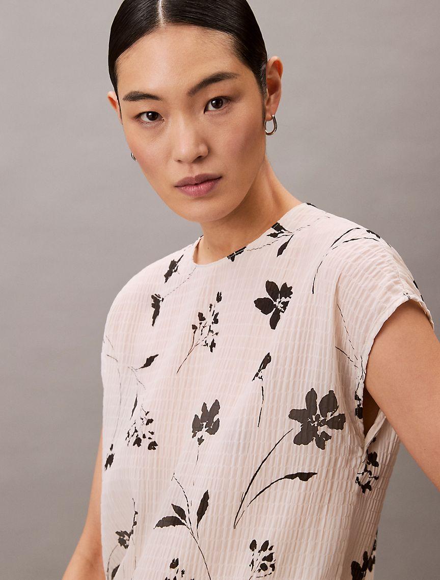 Floral Print Smocked Top Product Image