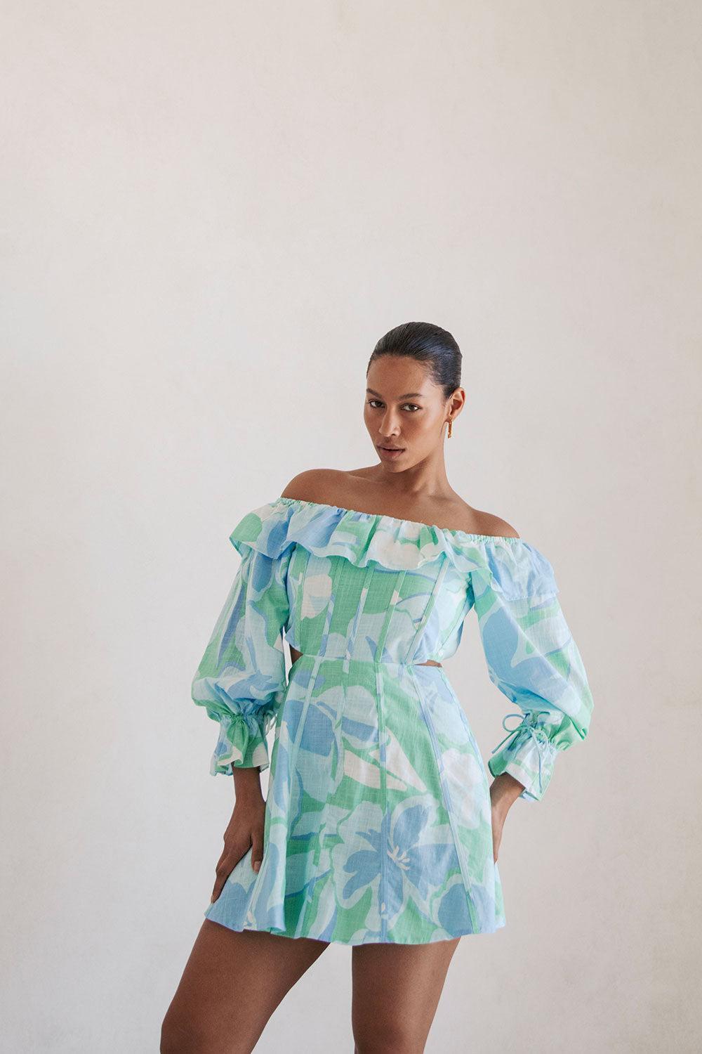 Backless Elisha Dress - Spring Petals Product Image