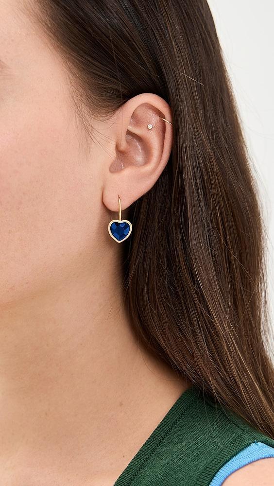 Clare V. Bezel Heart Earrings | Shopbop Product Image