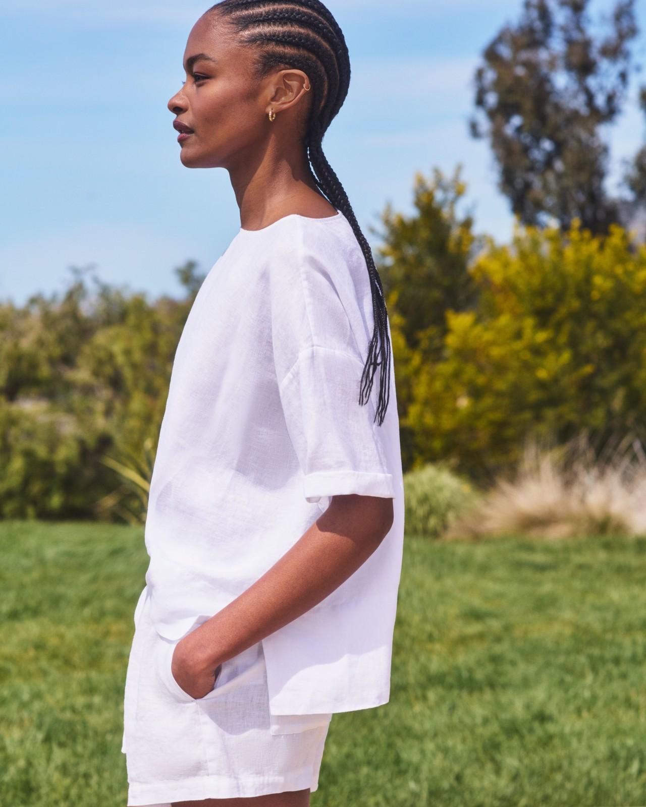 Womens Drawstring Boxer Short in Linen by Everlane Product Image