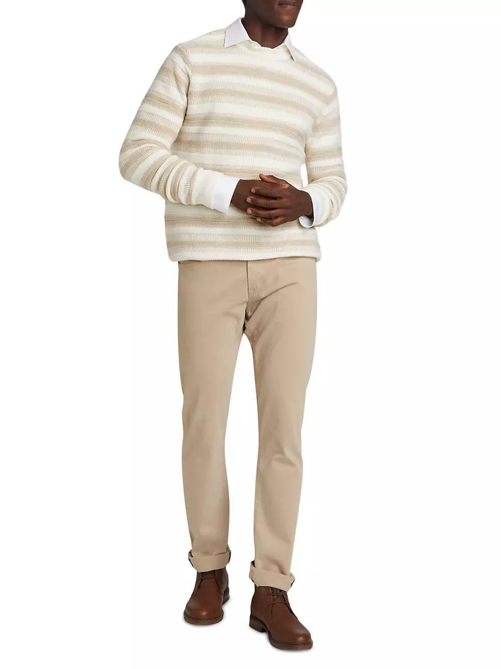 COLLECTION Raised Stripe Crewneck Sweater Product Image