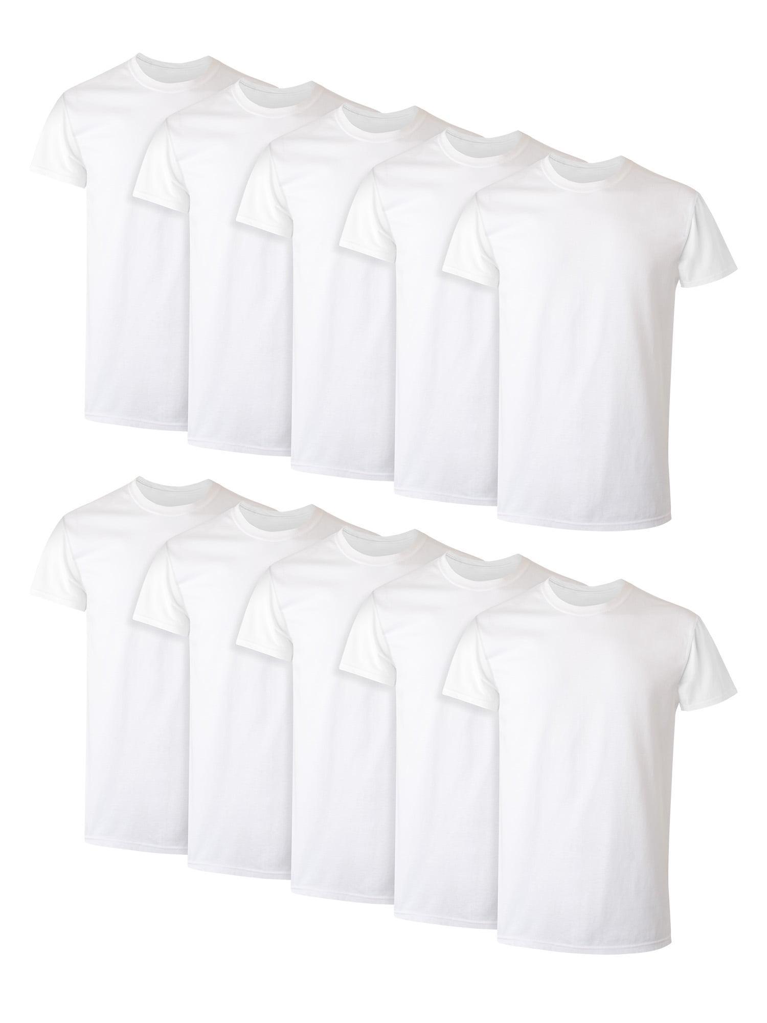 Hanes Mens Cotton Undershirt Super Value Pack, Moisture-Wicking, White, 10-pack XL Product Image