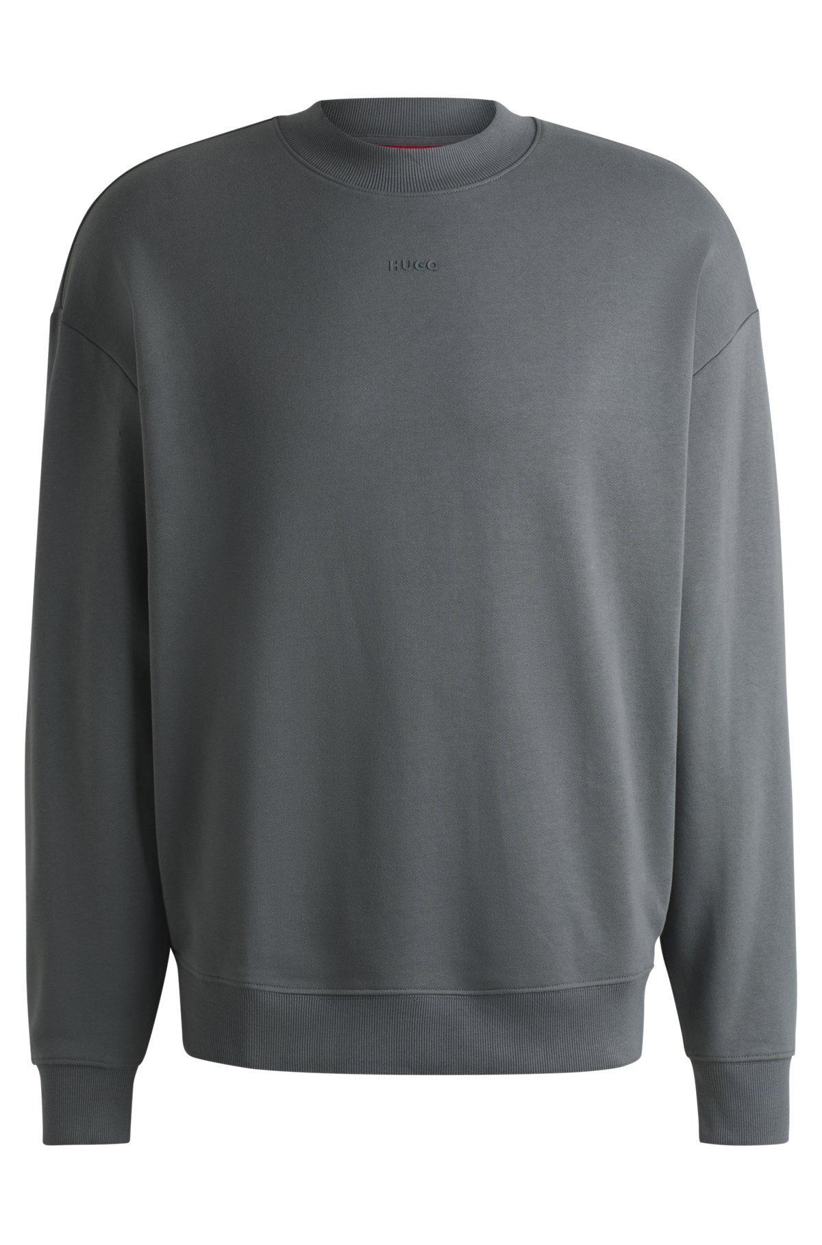 Relaxed-fit sweatshirt in cotton terry with sleeve logo Product Image