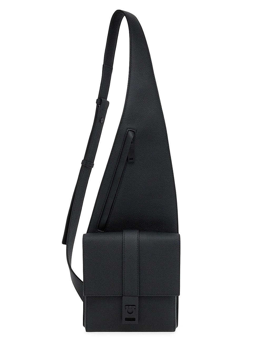 Men's Gancio Leather Crossbody Bag Product Image