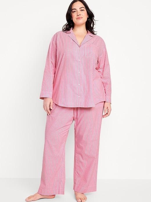 Poplin Pajama Pant Set Product Image