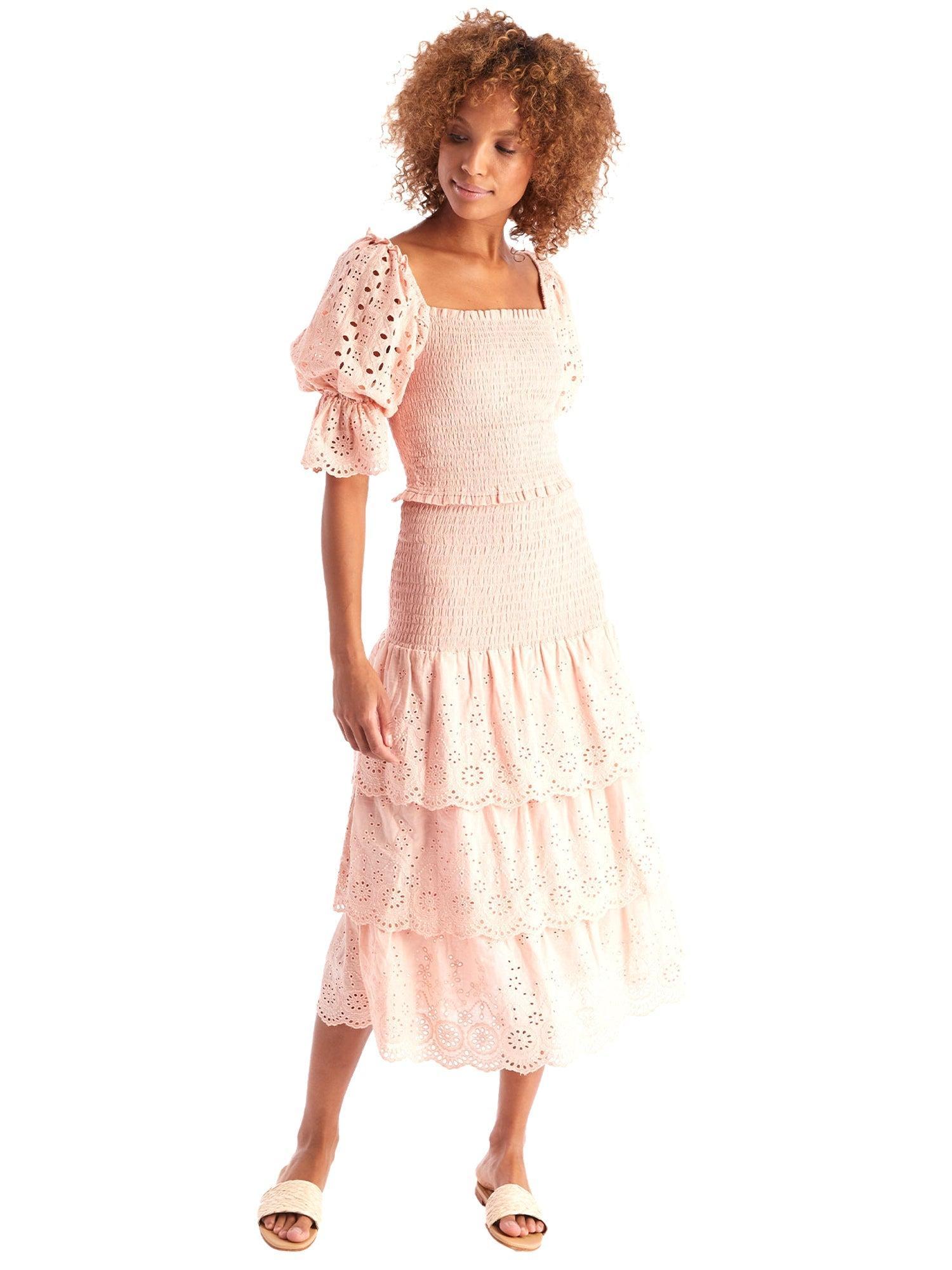 Allison Dani Eyelet Midi Skirt Product Image