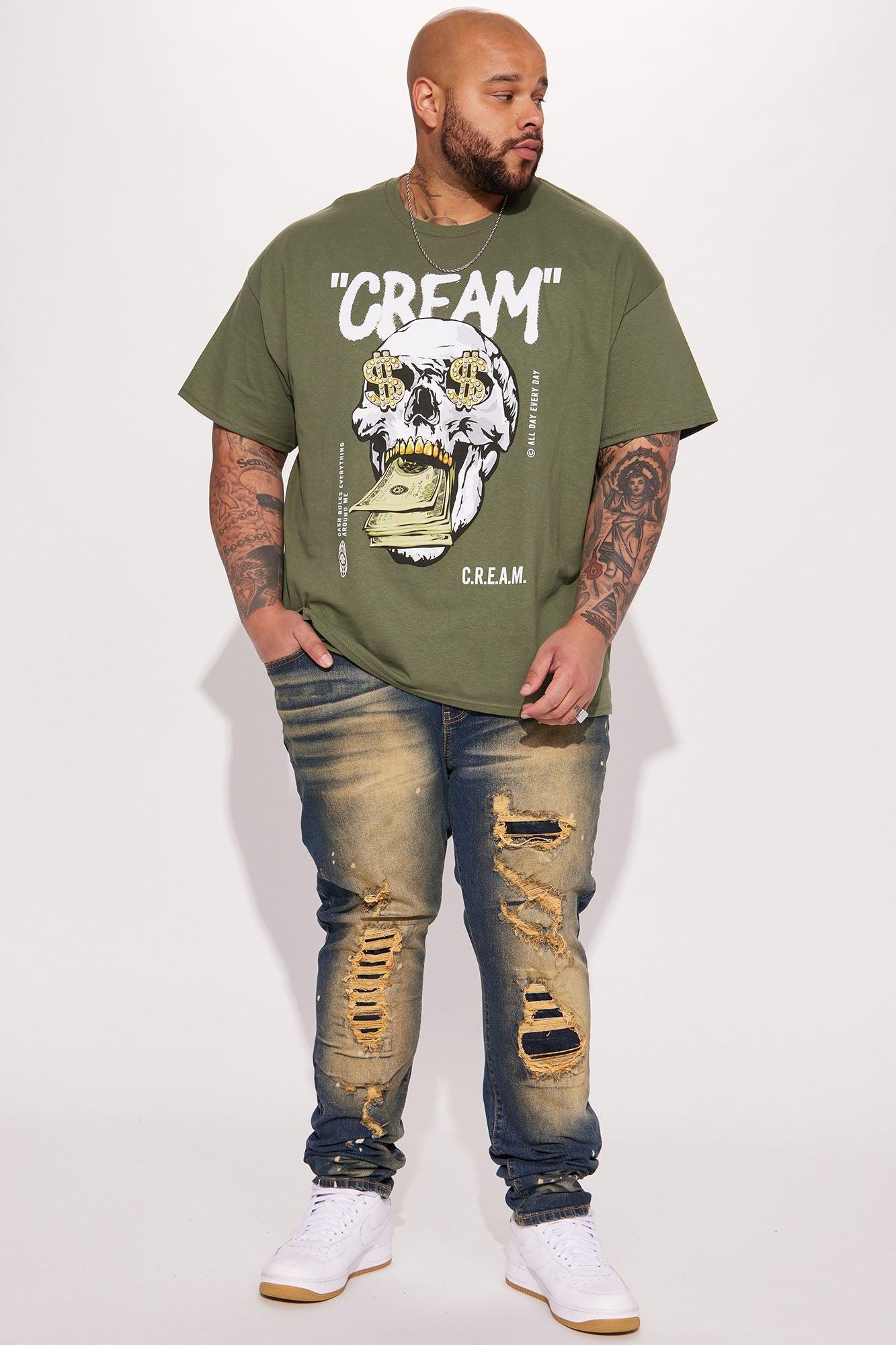 Cream All Day Short Sleeve Tee - Sage Product Image