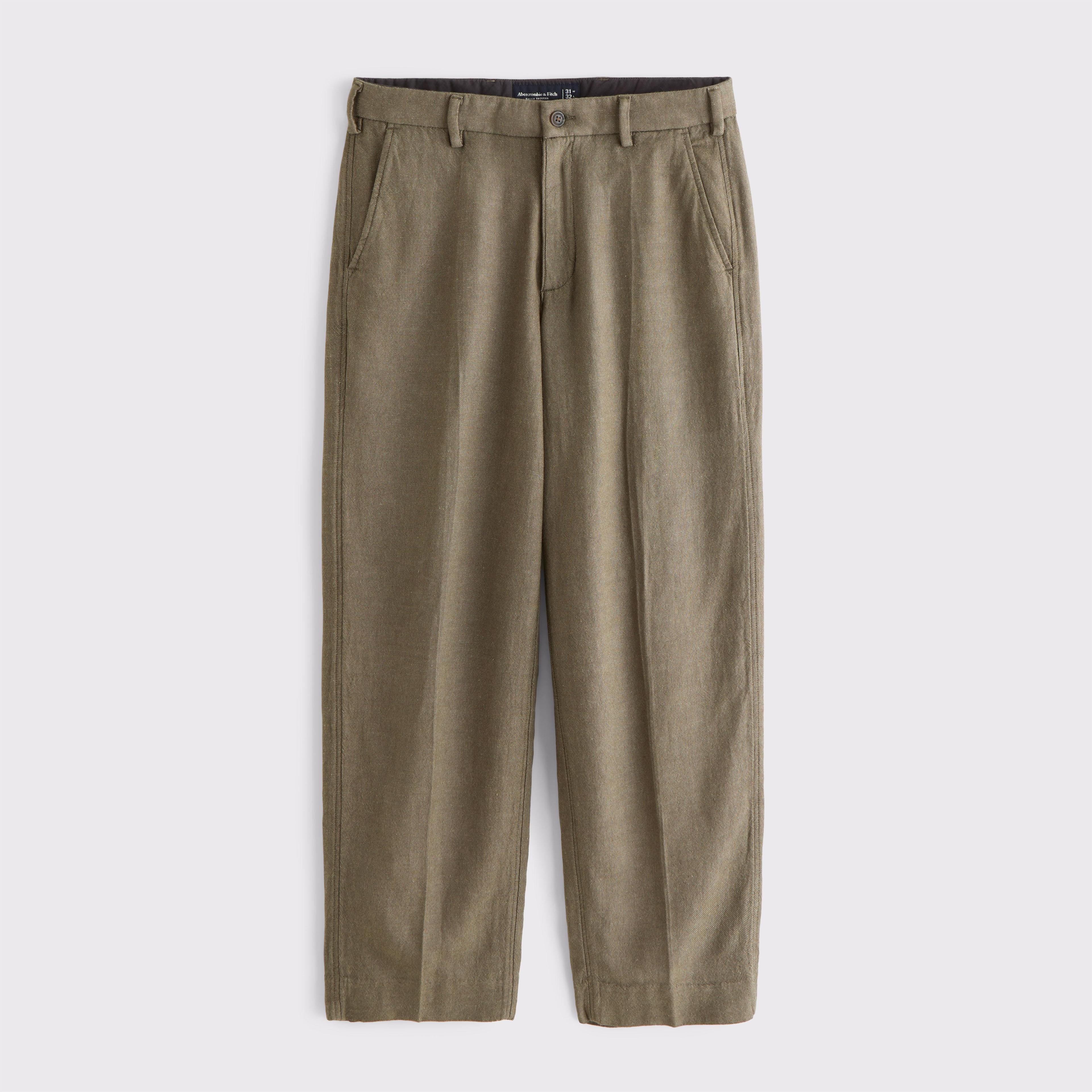 Baggy Tailored Linen-Blend Trouser Product Image