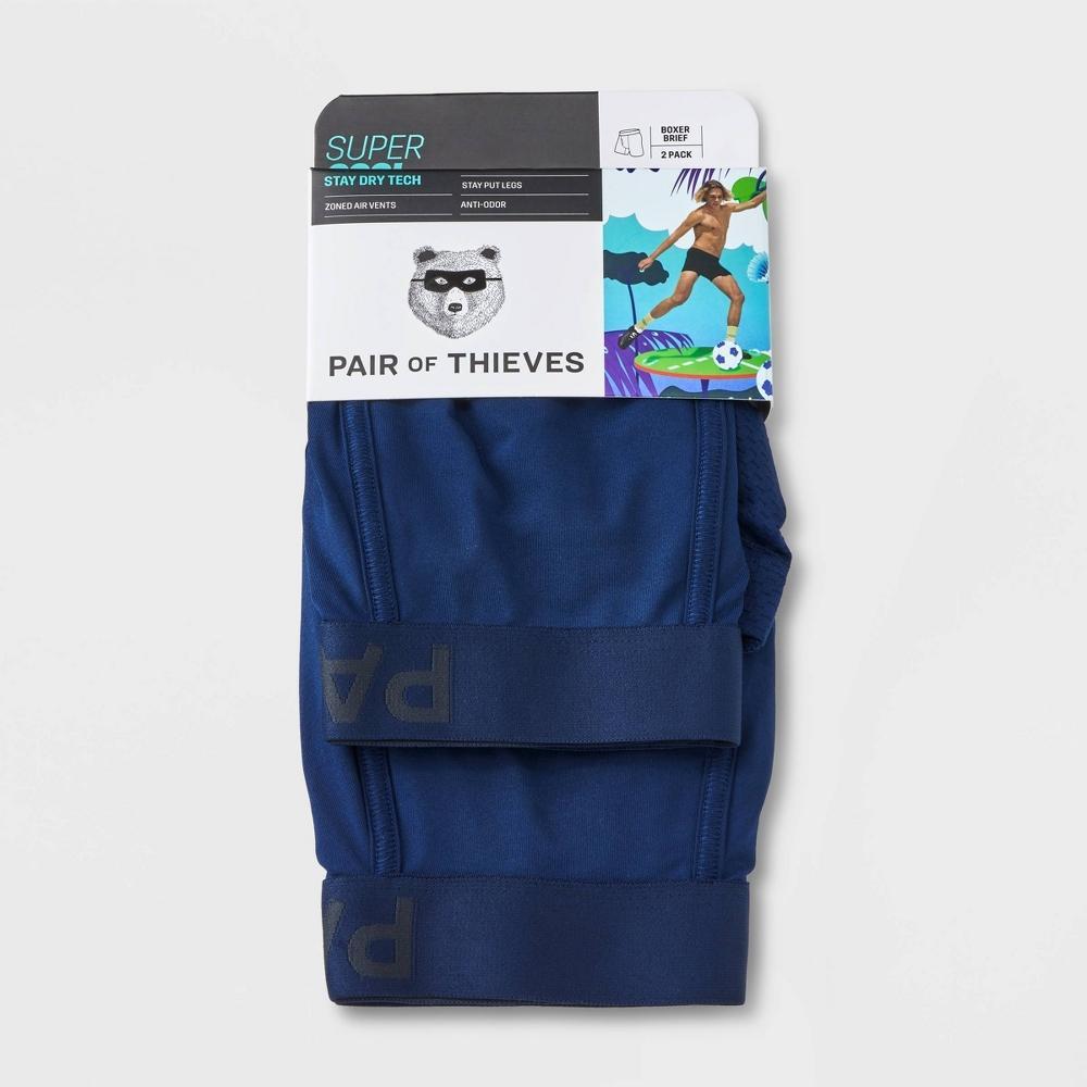 Pair of Thieves Mens SuperCool Boxer Briefs 2pk - Blue XL Product Image