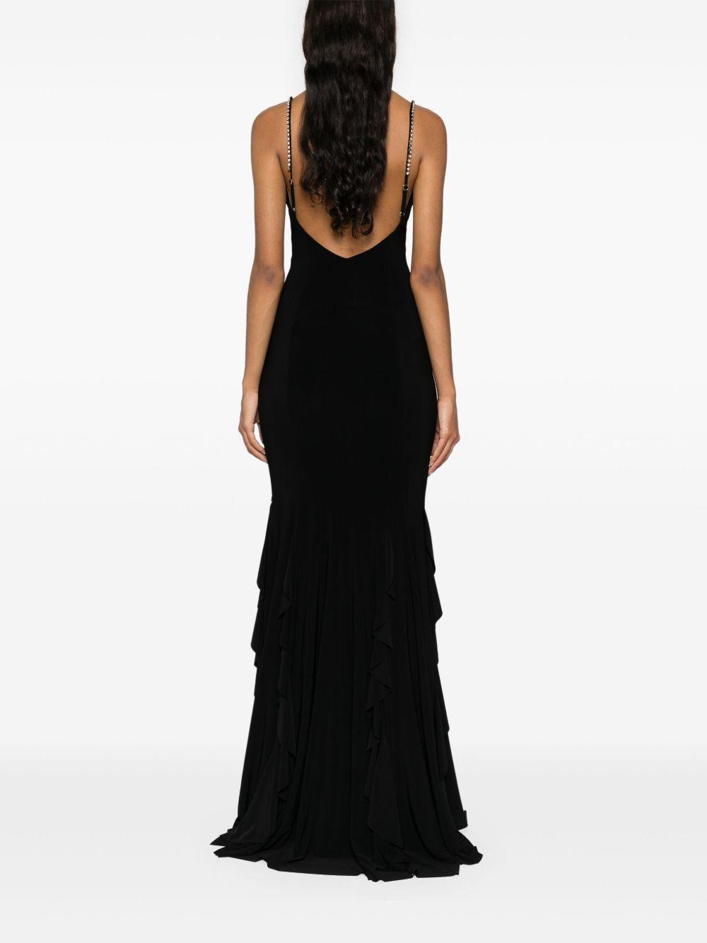 ruffled chiffon maxi dress Product Image