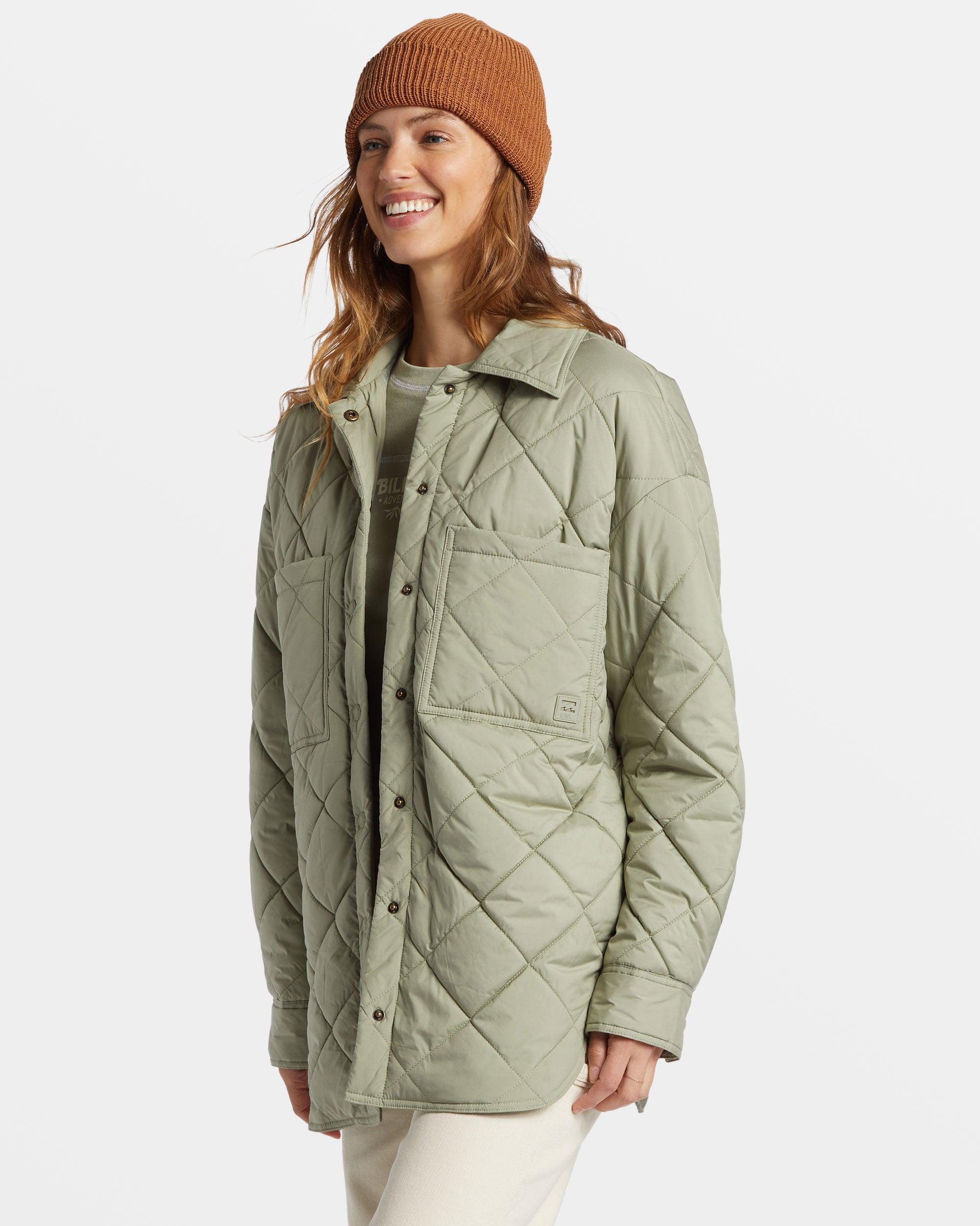 Transport Shacket Snap Front Overshirt - Seagrass Female Product Image